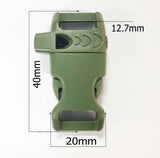 12.7 mm Whistle Buckle 10pcs Pack