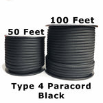 Type 4 750lbs Polyester Black Paracord