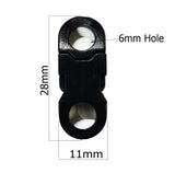 6mm Round End Buckle 10pcs Pack